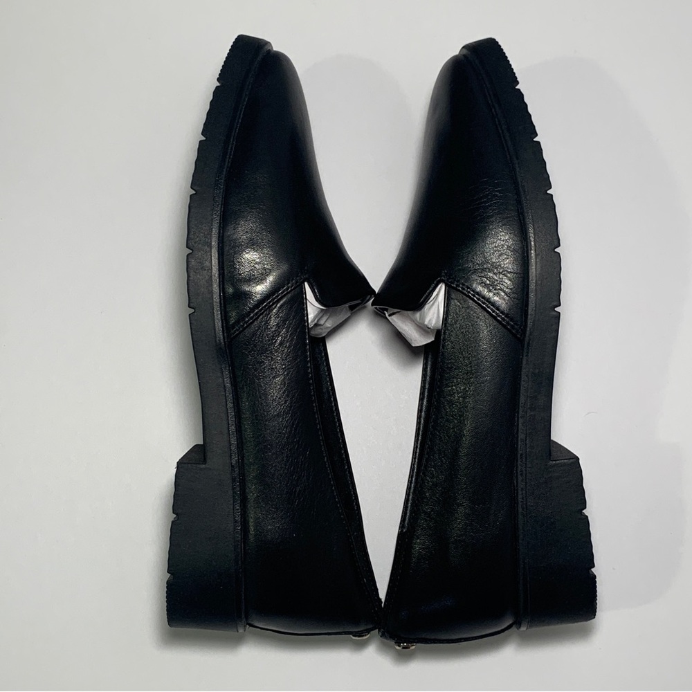 NEW ALDO Women's Slip on Black Genuine Leather Loafers Size 6 Flats Shoes - Picture 3 of 14